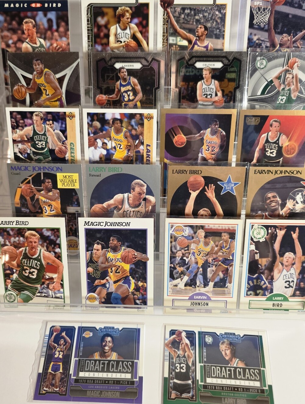 Magic And Larry Bird NBA Card Collection. 22 Vintage Basketball Cards